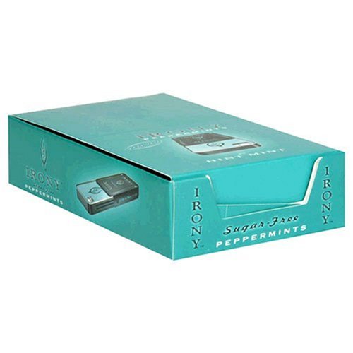 Irony by Hint Mint Sugar-Free Mints, Peppermint, 0.35-Ounce, 12-Count Tins by Irony Mints Hint Mint