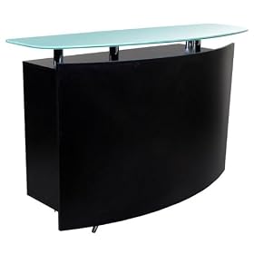 "Nautilus" Black Reception Desk
