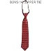 Apparel : Boys 14' Red Pattern Zipper Tie