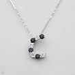 Necklace With 1.90ctw Precious Stones - Genuine Aquamarines and Sapphires Made of 925 Sterling silver Length 16in
