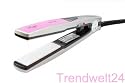 Keramik Ionen Haargl&auml;tter Gl&auml;tteisen LCD Temp-Anzeige * PINK-SILBER*