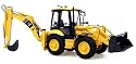 Exact 1:50 scale die cast and plastic collectable model of a Komatsu WB97s loader/excavator