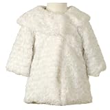 Little Girls Winter Coat WHITE FAUX FUR Fall Jacket Outerwear Baby Girl 12M-7