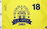Tom Lehman Autographed 2003 Olympia Fields US Open Pin Flag