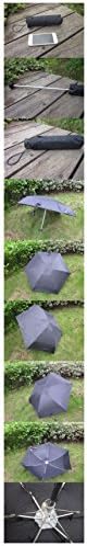 Pocket Compact Umbrella Folding Rain Travel Manual Open Five Folding - Black