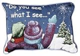 Review Simply Home  / Do You See What I See Holiday Tapestry Toss Pillow