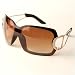 Nicole Wide Stem Oversized Fashion Sunglass with Microfiber Case - 1643 - Chocolate