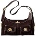 Coach Suede Haversack Shoulder Handbag Bag Tote 12797 Brown