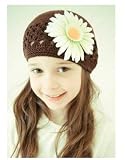 Girls My Little Noggin brown crochet beanie kufi hat for baby & toddler