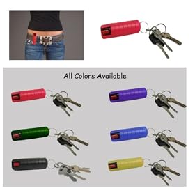 Pepper Spray In Red Molded Keycase With Belt Clip - 0.5oz