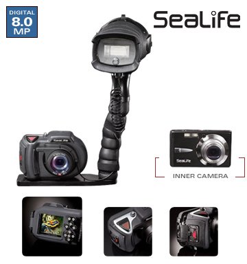 Sealife DC800 Pro 80 Megapixel 4 X Optical Zoom 27- Inch LCD Screen UnderwaterLand Camera in Removable Housing with Digital Pro Flash