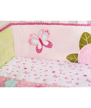 Kidsline Bella Fitted Cot Bed Sheet - Flowers and Butterflies