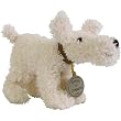 Doudou et Compagnie Playful Pups Ivory Fuzzy Vintage Fur Look