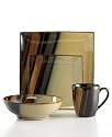Sango Avanti 16-Piece Dinnerware Set, Black,