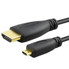 eForCity 10ft Micro HDMI to HDMI Cable For Motorola Droid Bionic