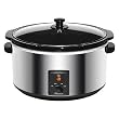 Maxi-Matic MST-800V Elite Gourmet Large 8-1/2-Quart Slow Cooker, Stainless