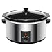 Maxi-Matic MST-800V Elite Gourmet Large 8-1/2-Quart Slow Cooker, Stainless