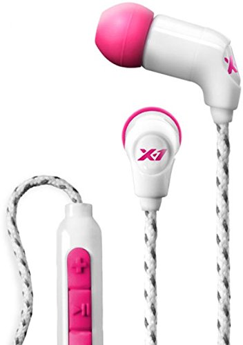 X-1 (Powered by H2O Audio) MM-IE1-PK Women's Momentum In-Ear Ultra Light Sweat Proof Headphones (Pink)