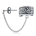 Bling Jewelry Celtic Swirls Sterling Silver Ear Cuff One Piece