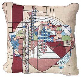 Frank Lloyd Wright May Basket Tapestry Pillow Designer Gift