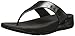 FitFlop Women's Lulu Shimmersuede Flip Flop, Black, 6 M US