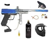 Paintball Kingman Spyder Custom Painted Pilot ACS Factory Refurbished Custom Painted Blue/Silver Marker Deluxe Set