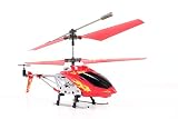 Helizone RC Firebird Metal Frame Gyroscope Mini Remote Control Helicopter- Red