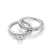 [Princess Series] Yoursfs 18K White Gold Plated 5mm Cubic Zirconia Nickel Free 2 in 1