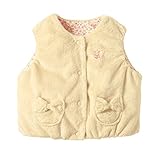 MIKIHOUSE(ミキハウスベビー)マイクロファー×小花柄のリバーシブルベスト Ｍ(70-80cm),アイボリー