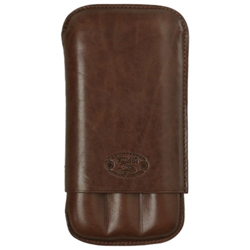 Cuban Crafters 3 Finger Brown Leather Cigar Travel Case Cuban Crafters 3 Finger Brown Leather Cigar Travel Case