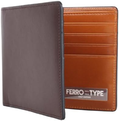 ITALY Personalized Free Engraving Vegetable Leather Bifold Wallet Gift Brown