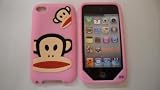 The Monkey Silicone Case Pink for Apple iPod Touch 4th Generation + Clear Screen Guard
