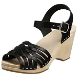 swedish hasbeens Women's Wedge Heel Ankle Strap Sandal