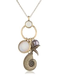 Lucky Brand Gold Sealife Charm Necklace, 22"
