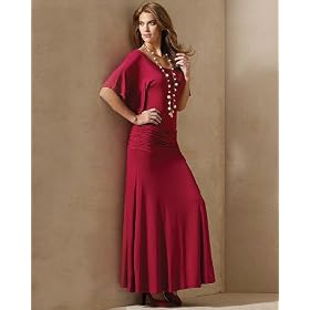Ankle-length batwing dress