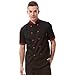 Chef coat black with red uniforms short sleeve chef jacket unisex Black US Size:XS (Tag:S)