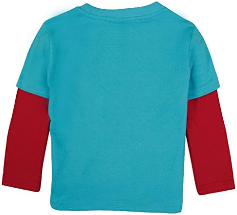 Peppa Pig Little Boys Spring Fall Winter Long Sleeve Cartoon Soft Printing Cotton T Shirts,Blue Green,2T (18/24M)