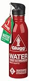 Red and White Waterbottle Thirst Extinguisher