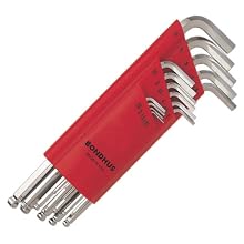 Bondhus 17095 Set of 15 Balldriver L-wrenches with BriteGuard Finish, sizes 1.27-10mm