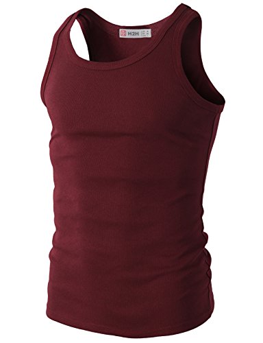 H2H Mens Active Slim Fit Basic Lightweight Athletic Tank Top With Solid Colors