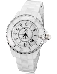 Smays White Ceramics Fashion Ladies Watch A01J12 -White