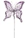 16" Princess Garden Purple Butterfly Jeweled & Beaded Floral Craft Pick