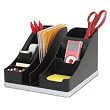 deflect-o 35172 All-in-one caddy, black/silver, 8w x 9-1/4d x 5-1/4h