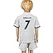 Boys Real Madrid Soccer Jersey Home Ronaldo 7 Kids Youth Shirt+Short+GIFT Socks in 5 Sizes.