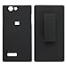 SOJITEK ZTE Blade L2 Black Holster Case 2-in-1 Hybrid Hard Shell Holster Combo With Kickstand & Belt Clip