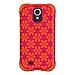 Ballistic Aspira Flowers Pattern Case for Samsung Galaxy S4 - Retail Packaging - Flowers Hot Pink/Tangerine