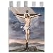 Church Banner - Crucifixion - Cotton Canvas with Archival Inks and UV Coating - Border Rings for Rod Hanging. Print Size 24"x36"