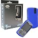 Combo Of Black Pama Juno Bluetooth Headset And Blue Silicone Skin Cover Case For Blackberry Curve 8330 8300 8320 8310
