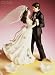 Wallmonkeys Peel and Stick Wall Decals - Bride and Groom Wedding Cake Figurines - Removable Graphic