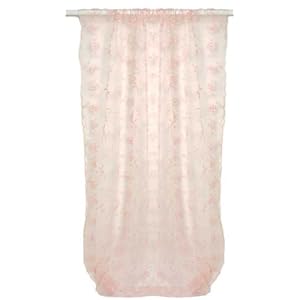 Ava Pink Floral Sheer Window Panel - 100 x 52 by Glenna Jean